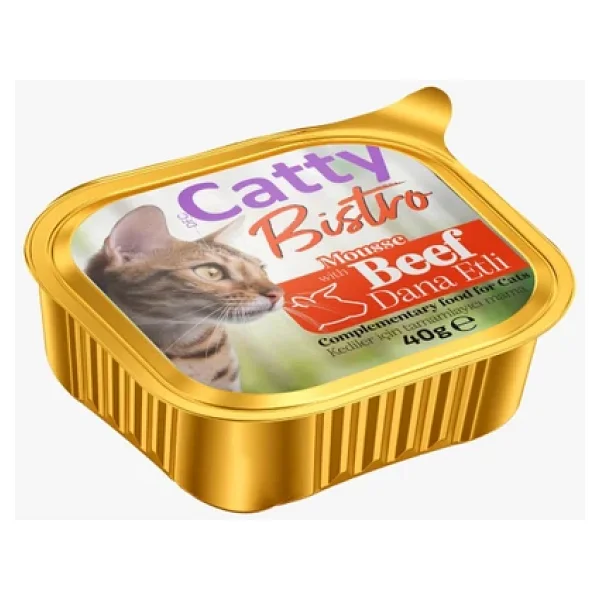 Catty Bistro Mousse Dana Etli 40 gr Yetişkin Konserve Kedi Maması - Görsel 5