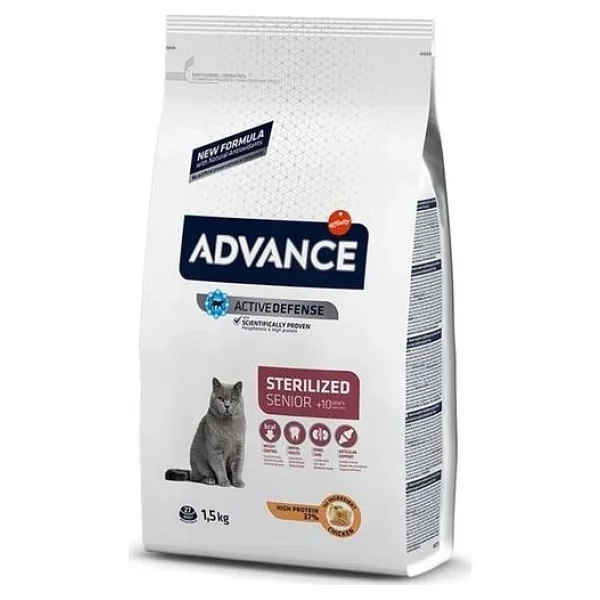 Advance Sterilised +10 Tavuklu 1.5 kg Kısırlaştırılmış Yaşlı Kedi Maması - Görsel 6