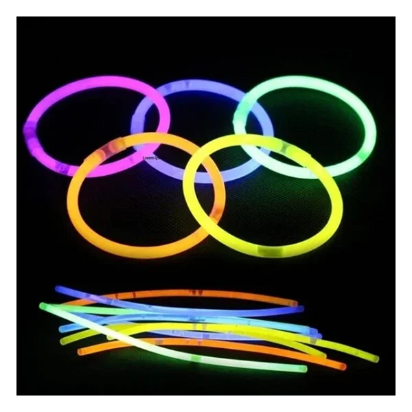 Fosforlu Neon Glow Stick Led Bileklik - Çubuk 100'lü Paket - Görsel 2