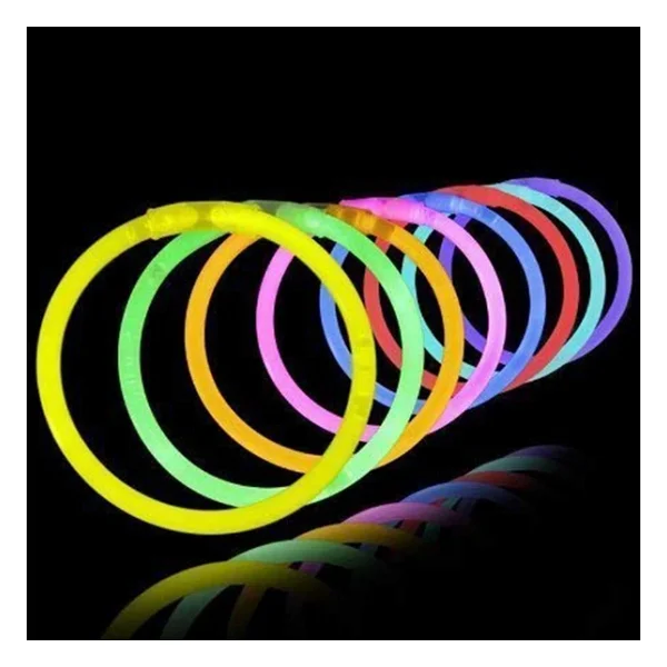 Fosforlu Neon Glow Stick Led Bileklik - Çubuk 100'lü Paket - Görsel 4