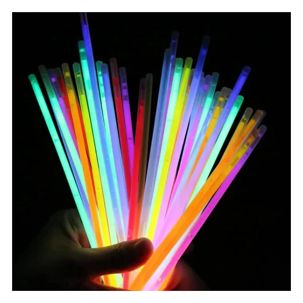 Fosforlu Neon Glow Stick Led Bileklik - Çubuk 100'lü Paket - Görsel 3