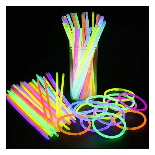 Fosforlu Neon Glow Stick Led Bileklik - Çubuk 100'lü Paket - Görsel 5