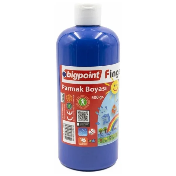 Bigpoint 500 ml Mavi Parmak Boyası - Görsel 4