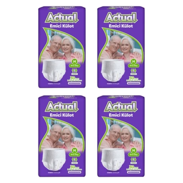 Actual Emici Külot Orta Boy M 30'lu 4 Adet Hasta Bezi - Görsel 4