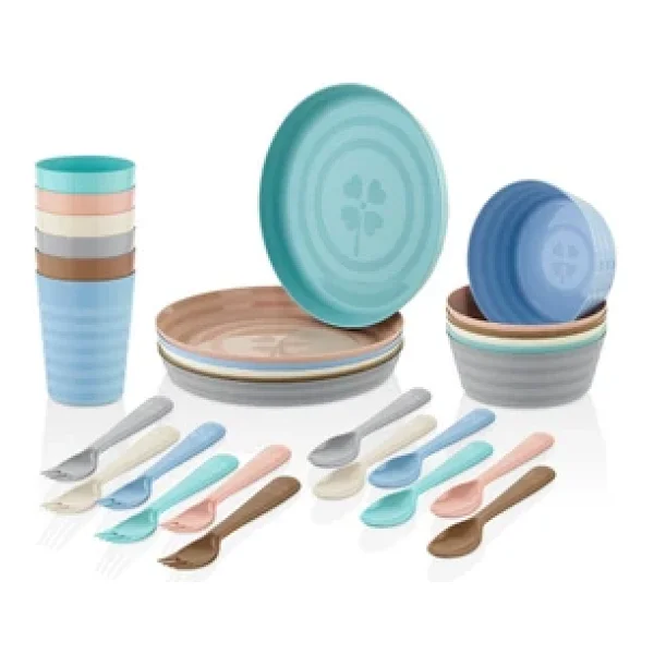 MAKRİ HOME 30 Parça Piknik Seti 6 Kişilik Tabak, Kase, Bardak, Kaşık, Çatal, Plastik - Görsel 2