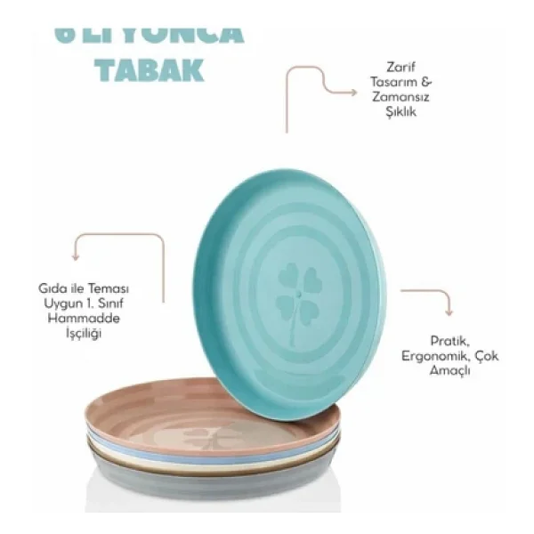 MAKRİ HOME 30 Parça Piknik Seti 6 Kişilik Tabak, Kase, Bardak, Kaşık, Çatal, Plastik - Görsel 3