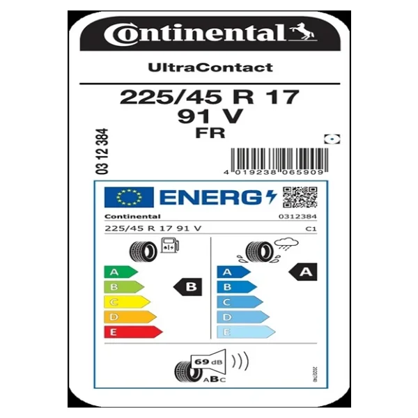 Continental UltraContact 225/45 R17 91V FR Yaz Lastiği - 2025 - Görsel 7