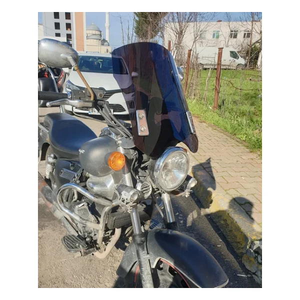 Motocam Küba Süperlight 125 Ön Cam 2008-2026 Model 53Cm Siyah Renkli 4Mm Aparatsız - Görsel 7