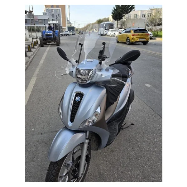 Motocam Piaggio Medley S 150 Ön Cam 2021-2026 Model 56Cm Şeffaf Renkli Elcikli Aparatsızdır - Görsel 7