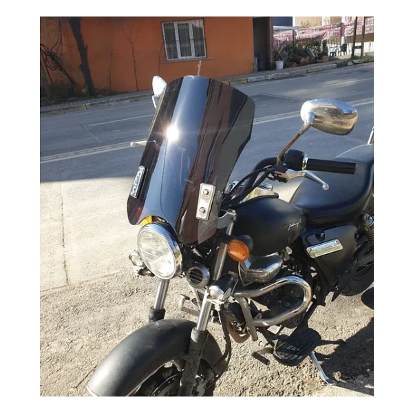 Motocam Küba Süperlight 125 Ön Cam 2008-2026 Model 53Cm Siyah Renkli 4Mm Aparatsız - Görsel 8