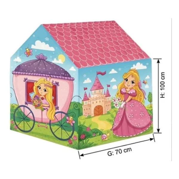 Prenses Ve Unicorn Temalı 100X70cm Kolay Kurulum Dayanıklı Çocuk Oyun Çadırı - Görsel 5