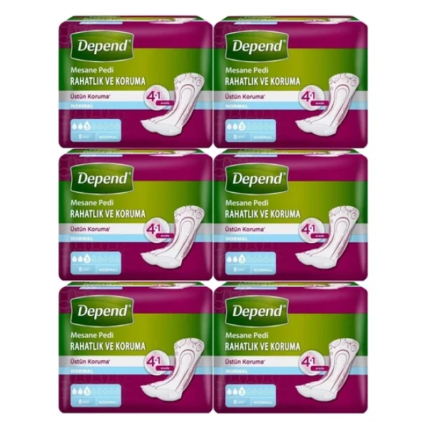 Depend Normal 12'li 4 Paket Mesane Pedi - Görsel 2