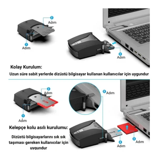 MultiZone 5000RPM Dijital Ekranlı Vakumlu Notebook Soğutucu Ayarlanabilir Fanlı Laptop - Görsel 5