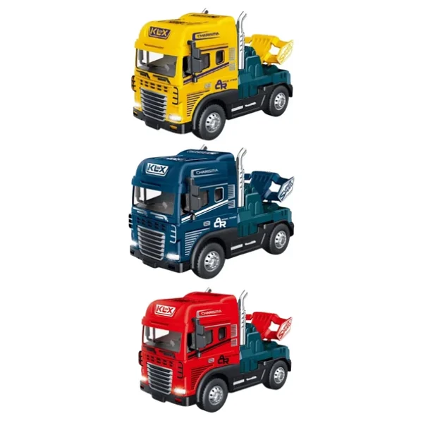 Işıklı Sesli Sürtmeli Çekici Kamyon Die-Cast Oyuncak Araba 15 Cm - Görsel 6