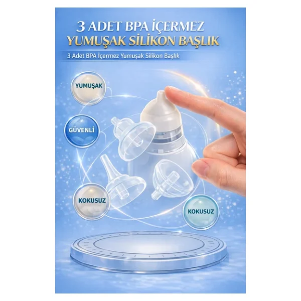 Babyforce H-031 Kendini Temizleyen Bebek Burun Aspiratörü 0-12 Yaş Işıklı Müzikli Şarjlı - Görsel 4