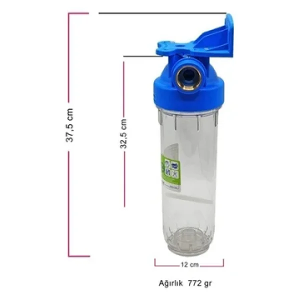 Aqua Bella Atlas Filtri Atlas 10 Inç Dp Mono Housıng 3/4" Tekli Filtre Kabı Boş - Görsel 2