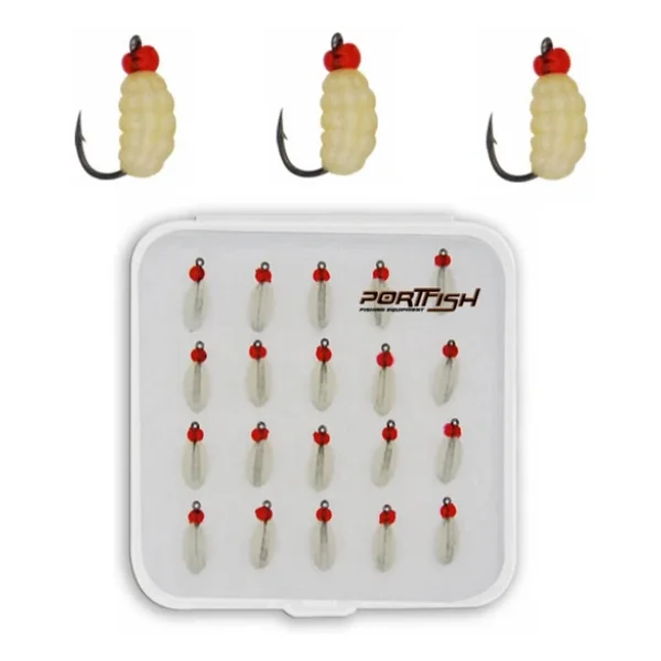 Portfish Kurtcuk Silikon Yem 20 Li Paket Renk: Beyaz - Görsel 2