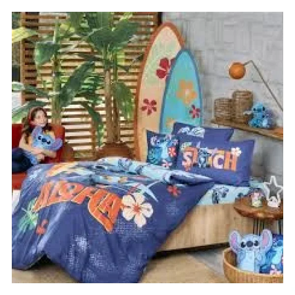 Taç Disney Stitch Aloha Tek Kişilik Nevresim Takımı - Görsel 5