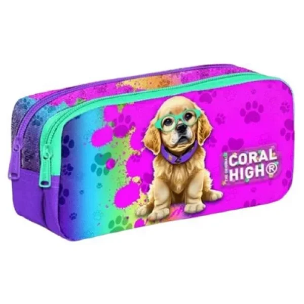 Coral High 12082 Köpek Desenli 2 Bölmeli Kalemlik - Görsel 7