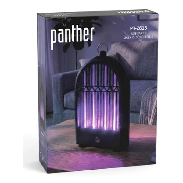 Panther Pt-Z615 Usb Şarjlı Sivrisinek Öldürücü Lamba - Uv Işıklı Izgara Sisemli Taşınabilir Sinek Kovucu - Görsel 2