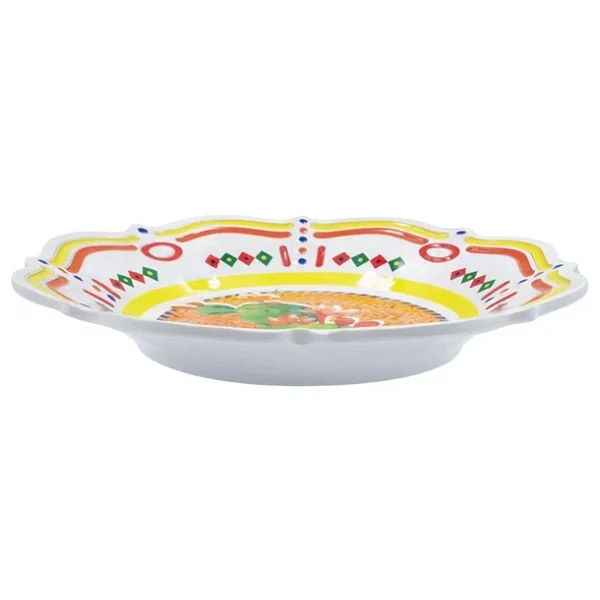 Baci Milano Dolce Vita Palm 23.5 cm 6'lı Melamin Çukur Tabak - Görsel 6