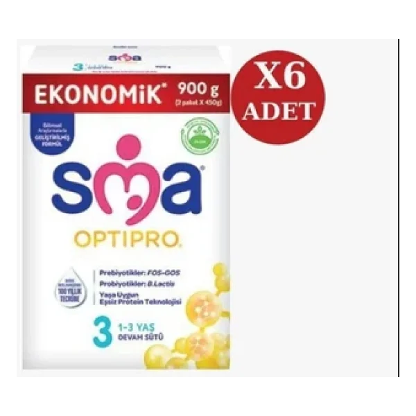 SMA Optipro 3 Probiyotik Devam Sütü 900 gr 6 Adet - Görsel 5