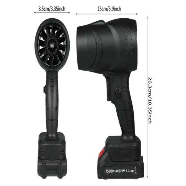 Şarjlı Hava Üfleyici Çok Güçlü Jet Turbo Fan 48V 4000mAh 2KG İtiş Güçlü Taşınabilir Hava Üfleme Makinası - Görsel 9