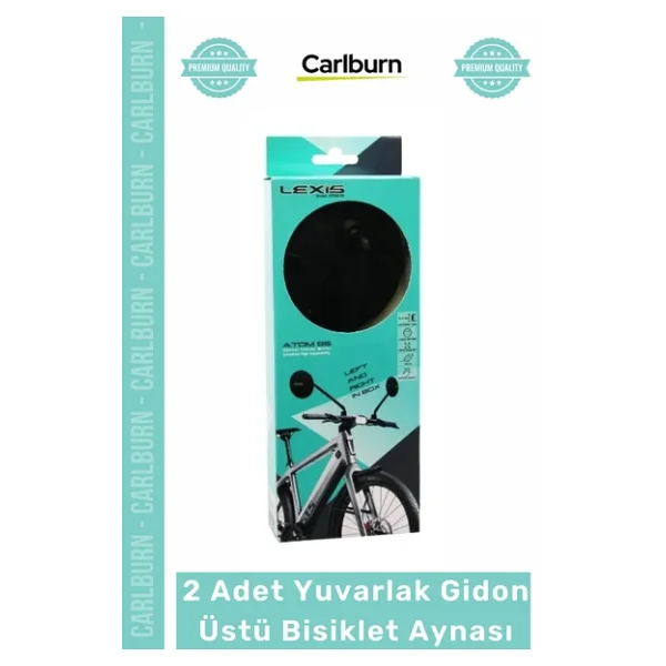 #Ayna 360 Derece Dönebilen Geniş Açılı Konveks 2 Adet Yuvarlak Gidon Üstü Bisiklet Aynası - Görsel 6