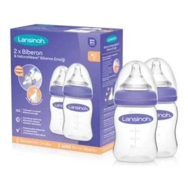 Lansinoh NaturalWave 2'li 160 ml Biberon Seti - Görsel 3