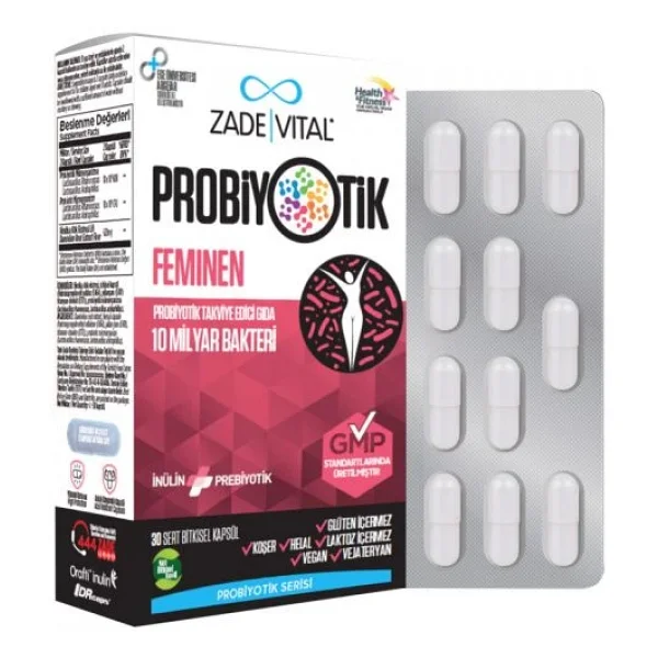 Zade Vital Probiyotik Feminen 30 Kapsül - Görsel 4