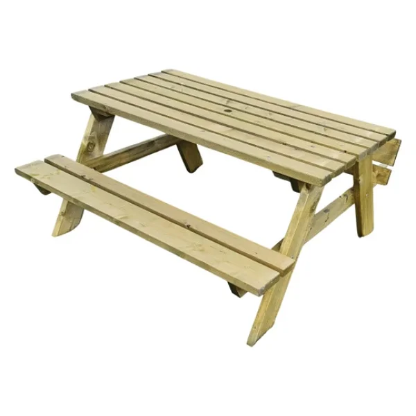 Iahşap Bank Ahşap Yemek Masası Piknik Masası 70X150 cm - Görsel 5