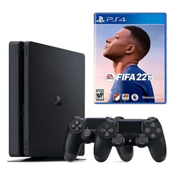 Sony Playstation 4 Slim 1 Tb + 2. Ps4 Kol + Ps4 Fifa 2022 - Görsel 2