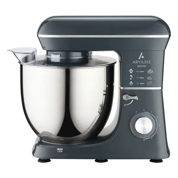 Aryıldız Home Chef XXL 2000 W 10 lt Antrasit Stand Mikser - Görsel 2