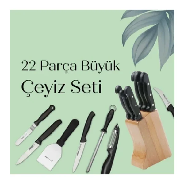 Pirge 35073 Büyük 22 Parça Çeyizlik Bıçak Seti - Görsel 5