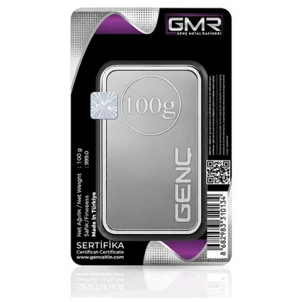 100 gr Külçe Gümüş - Görsel 8