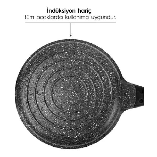 Nehir 3'lü Döküm Granit Tava Seti - Görsel 8