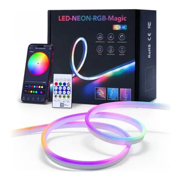 5 m Kumandalı Hortum RGB Neon Şerit LED - Görsel 4