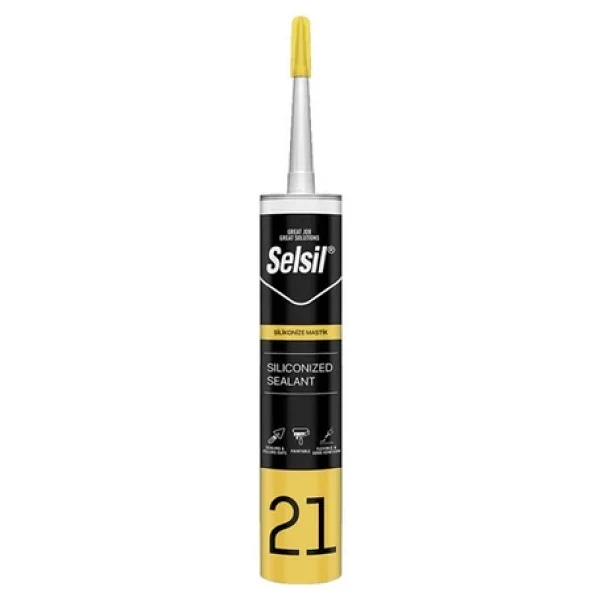 Selsil Silikonize Mastik 500 gr SİYAH - Görsel 6