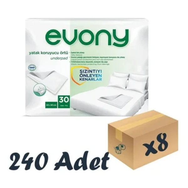 Evony 60x90 cm 30'lu 8 Adet Yatak Koruyucu Örtü - Görsel 7