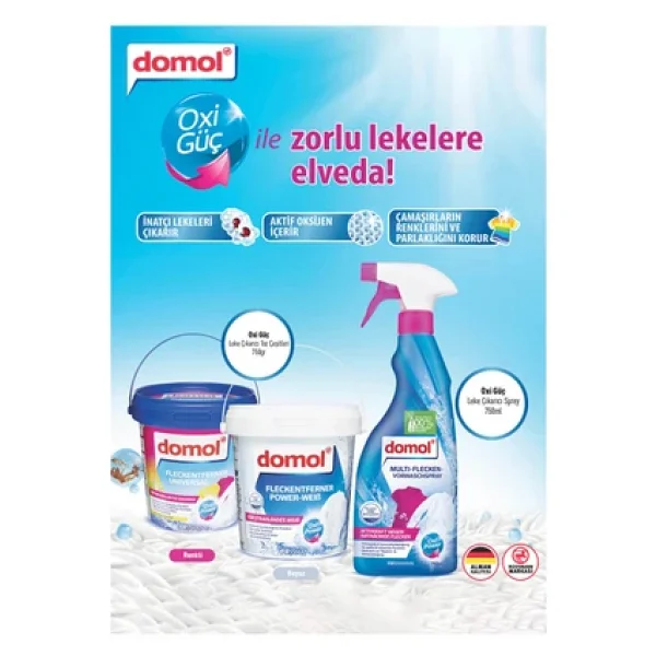 Domol Oxi 750 gr Renklilere Özel Toz Leke Çıkarıcı - Görsel 2