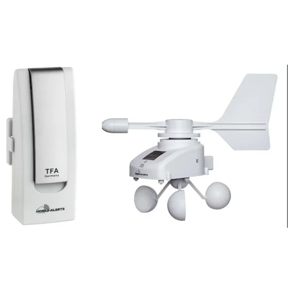 Tfa Dostmann Weatherhub Meteoroloji Istasyonu Kablosuz Güneş Enerjili Anemometre, Smarthome, Iklim ve Ev Izleme, Akıllı Telefon Izleme, Beyaz, U 40 (44) x G 28 (32) x Y 104 mm - Görsel 3