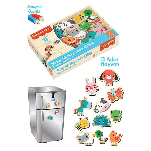 Fisher Price 11 Parça Manyetik Çiftlik - Görsel 6