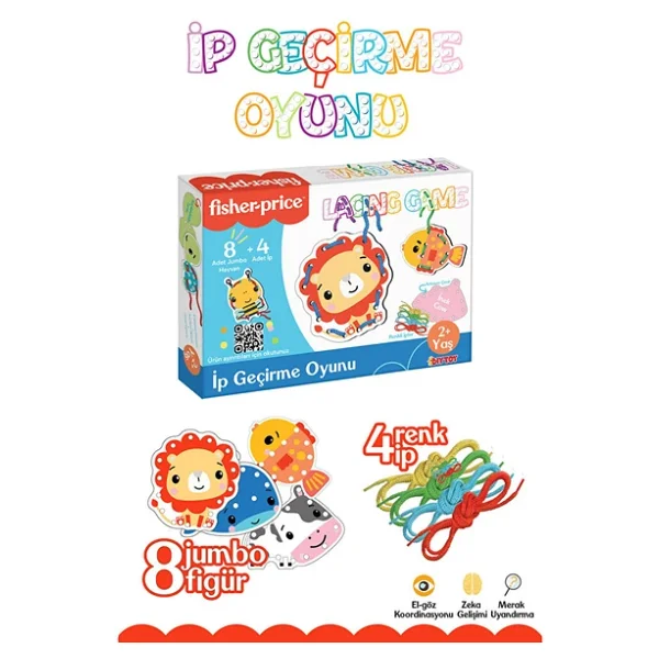 Fisher-Price Fisher Price İp Geçirme Oyunu Lacing Game - Görsel 6