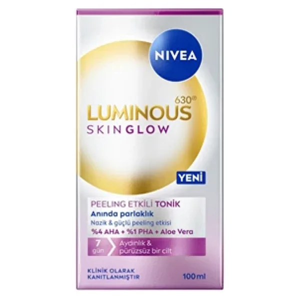 Nivea Luminous630 Skin Glow Peeling Tonik 100 Ml 4 ADET - Görsel 2