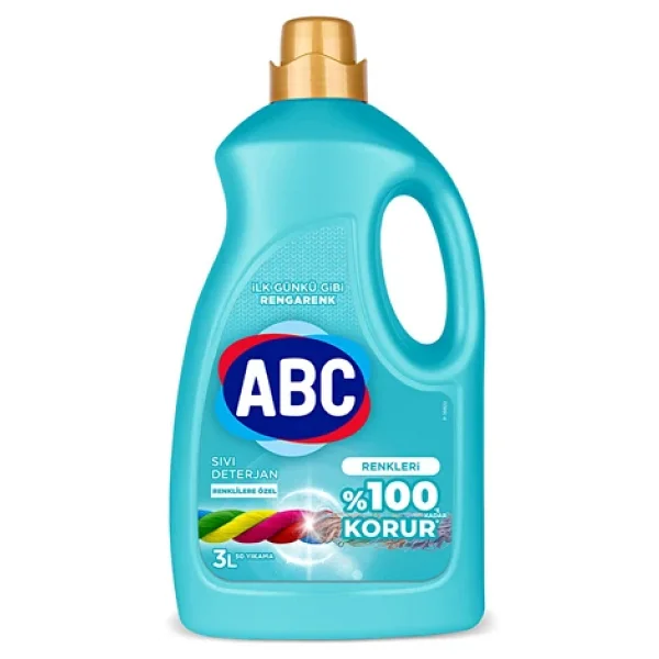ABC Renklilere Özel Sıvı Deterjan 50 Yıkama 3 lt 3'lü - Görsel 5