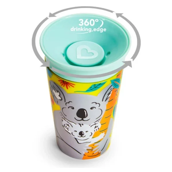 Munchkin Mucize 360° Wildlove Alıştırma Bardağı 12 Ay+ 266 ml Koala - Görsel 3