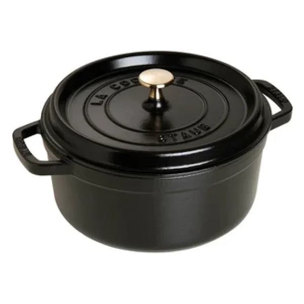 Staub La Cocotte Yuvarlak Siyah 24 cm Döküm Tencere - Görsel 6