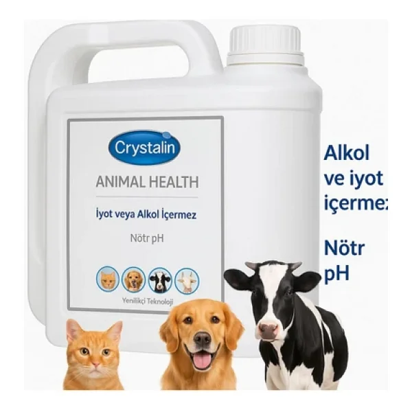 Crystalin Animal Health 5 Lt (HAYVAN YARA BAKIM SOLÜSYONU) - Görsel 2