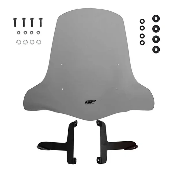 GP Kompozit Scooter Universal 2020 Uyumlu Elcikli Ön Cam Füme - Görsel 3