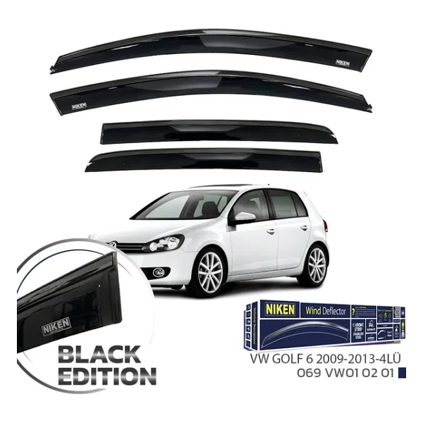 Vw golf 5 6 cam rüzgarlığı siyah kromlu black edition niken 2003 / 2013 - Görsel 5